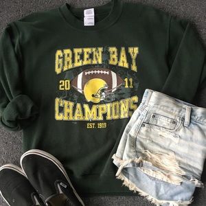 Green Bay Packer’s Super Bowl champs crew neck